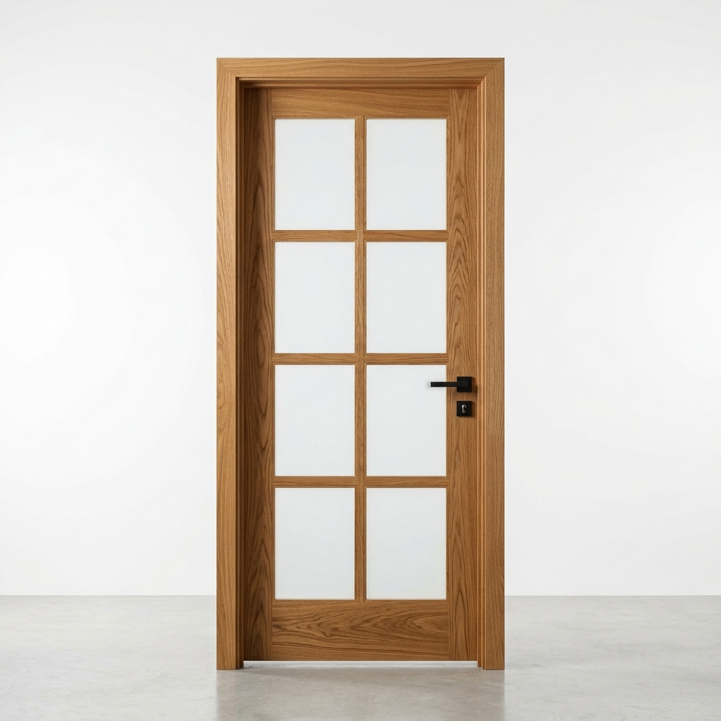 Modern Glass Panel Door